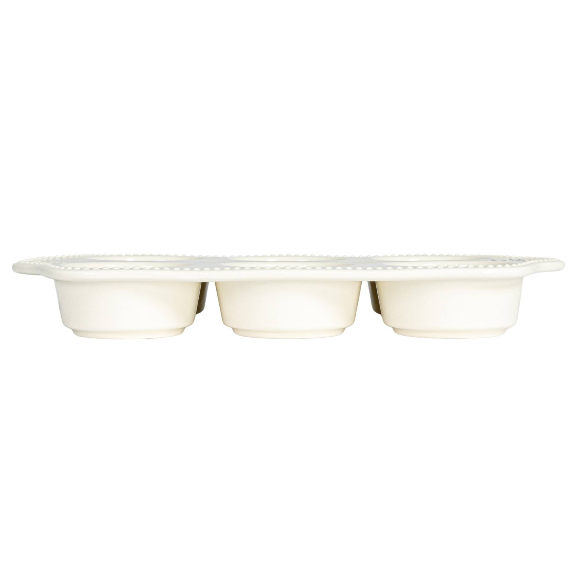 Hello Honey® 12" White Happiness is Cupcakes Stoneware Pan